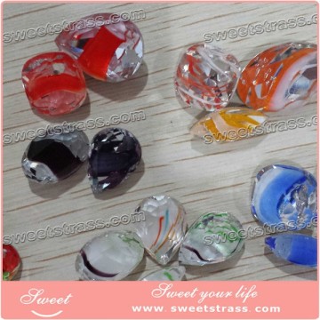Pointed back glass gemstones wholesale from factory