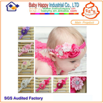 New style girl flower baby headband with hair