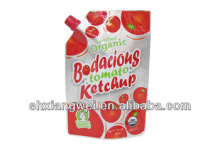 plastic stand up pouch with cap