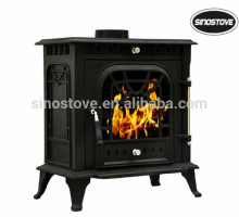 wood burning cast iron fireplace