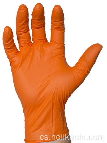 12 palců oranžové jednorázové nitrilové zkušební rukavice médium