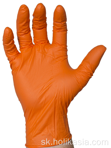 12 -palcová oranžová jednorazová nitrilová skúška rukavice veľké rukavice