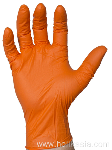 12inch Orange Disposable Nitrile Exam Gloves Medium