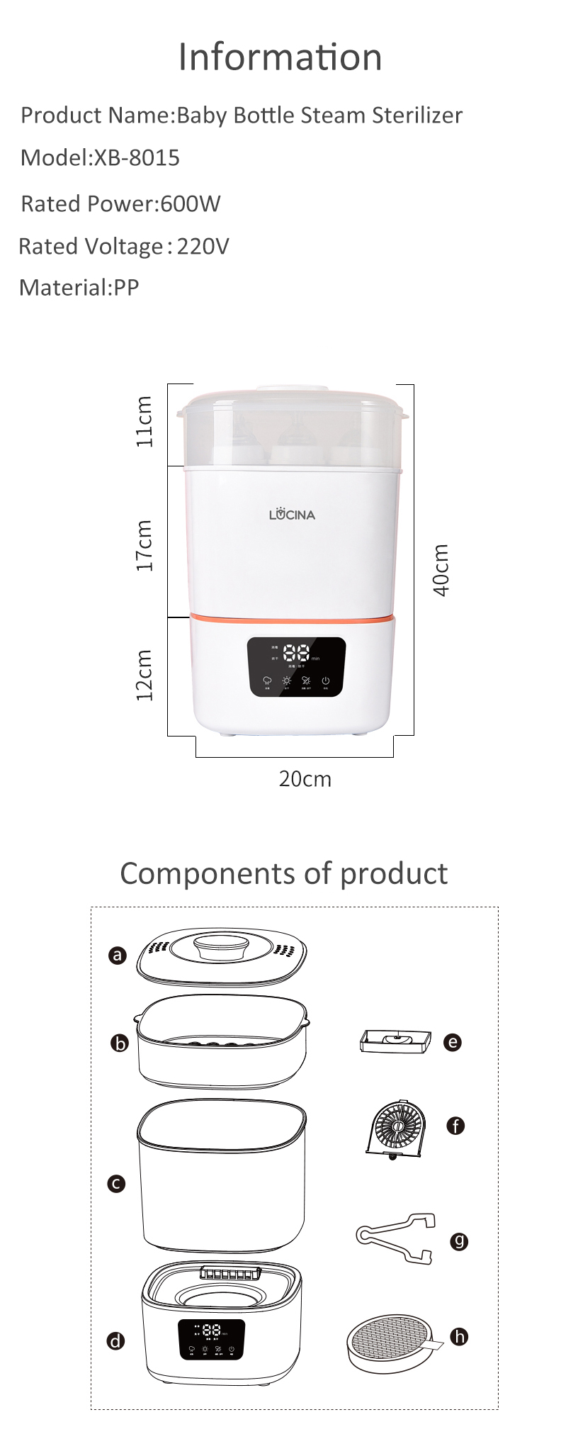 Baby Bottle Steam Sterilizer