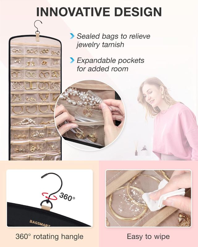 Foldable Jewelry Storage Bag for Earrings Rings Bracelets