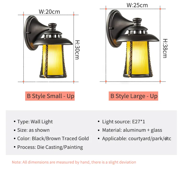 European Outdoor LED Wall Light for Restaurants and Cafes