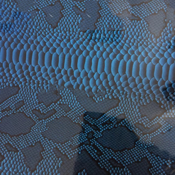 Shiny Faux real leather finished for package