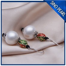 AAA 12-13MM Strong Brightness Real Pearl Earring Drop
