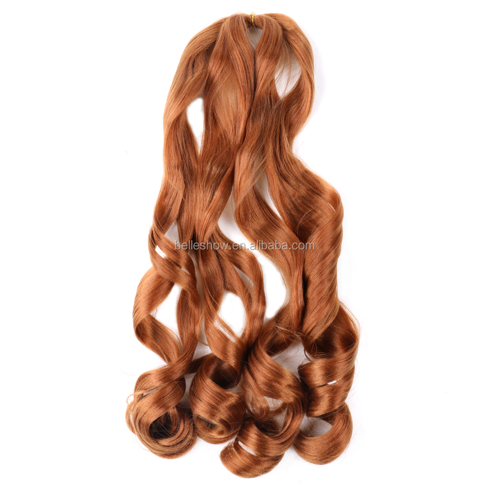 Hot sell  Synthetic deep hair bulk crochet curl  braids 150g spiral curly hair french curl synthetic wavy braiding hair