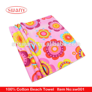 100% Cotton Flower Design Print Beach Towel