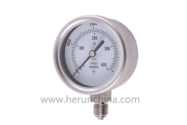 all-purpose black steel case pressure gauge