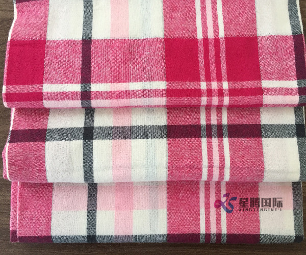 Soft Breathable 100% Cotton Flannel Plaid Fabric