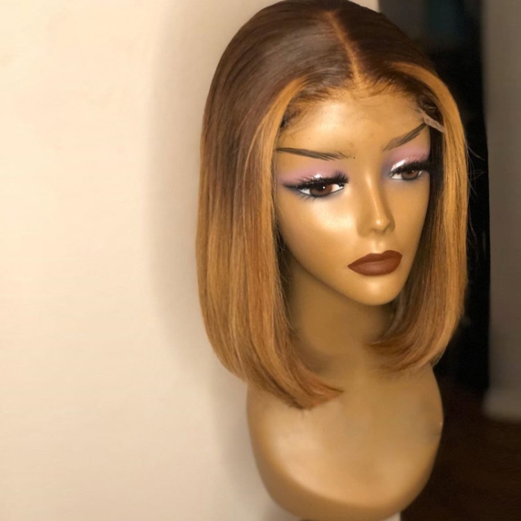Li&queen hair product Human hair European hair Transparent lace Frontal wig with 4*4 lace bob wigs