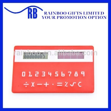 New Design Mini cheap mini slim card solar power pocket calculator for promotional gift