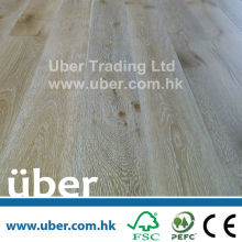 Oak Brushed & White washed Lacquered European white oak flooring