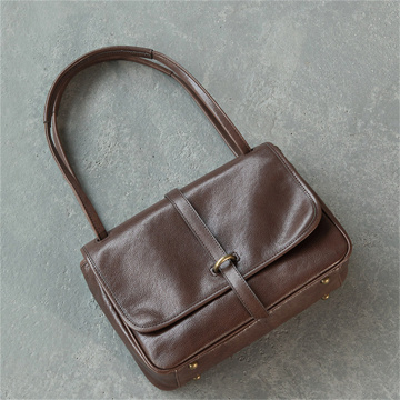 Classic Vegetable Tanned Leather Vintage Women's Bag