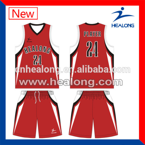 Deep Pink Sportswear Sleeveless Basketball Uniform