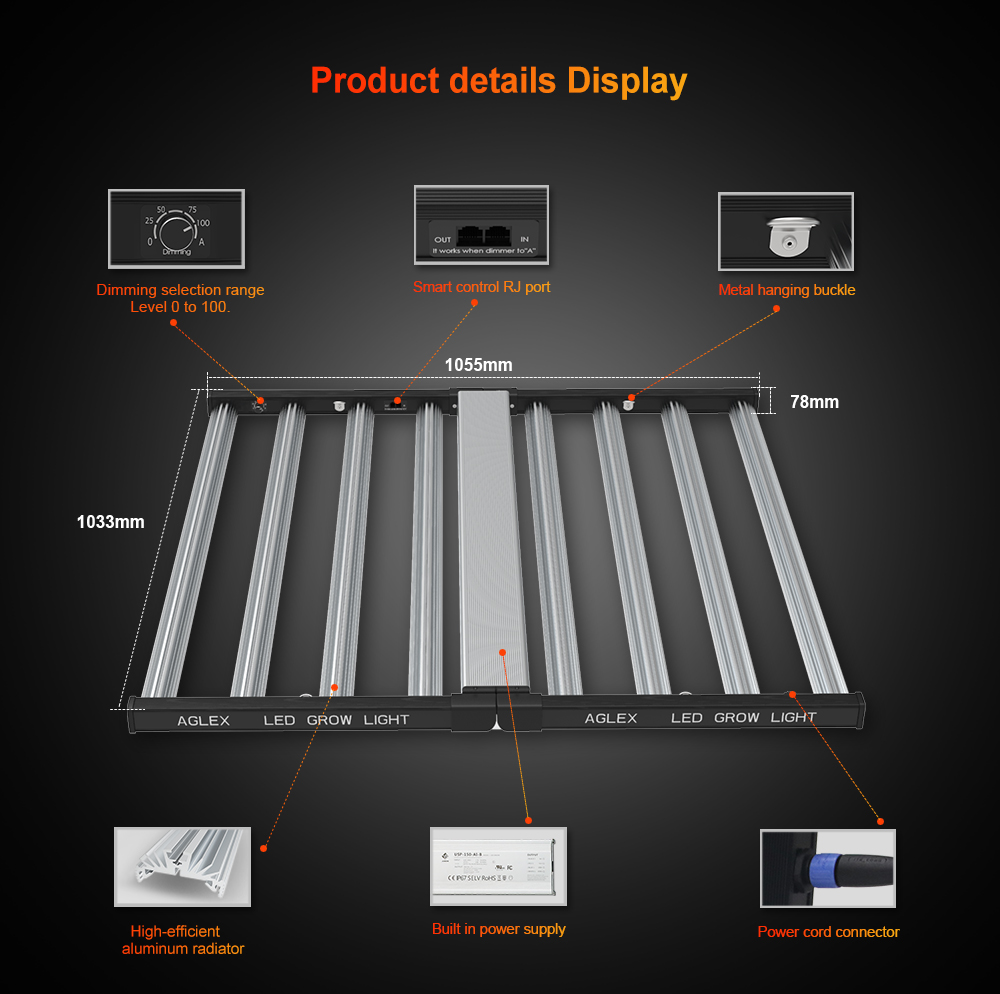 1000W 6x6ft 삼성 LED 식물은 빛 스트립을 자랍니다