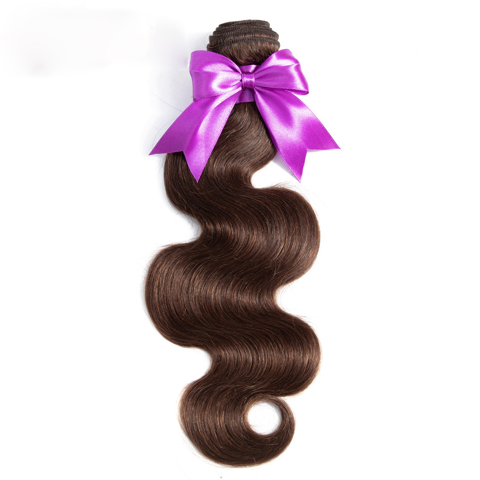 Wholesale Light Brown Color 2 Hair Color Highlights Double Drawn Remy Human Hair Extensions