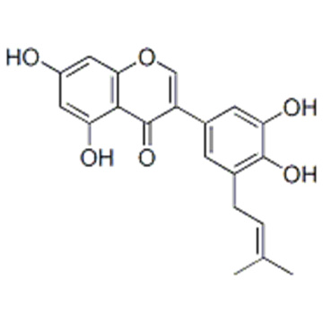 4H-1-Benzopyran-4-one, 3- [3,4-dihydroxy-5- (3-méthyl-2-butèn-1-yl) phényl] -5,7-dihydroxy- CAS 116709-70-7