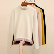 Winter Fleece Lined Turtleneck Sweaters for Women