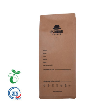 Eco Biodegradable Ziplock Bags Kopi Kopi Dengan Katup