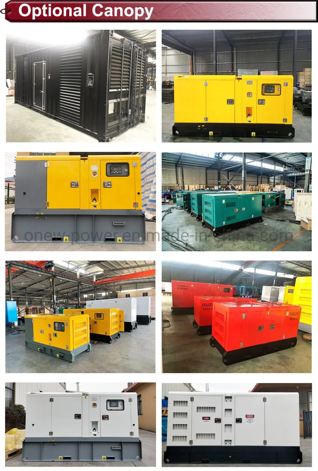 220kw/275kVA 50Hz Single / Three Phase Silent /Open Type Diesel Generator Set with Motor Power Deutz/Kubota/Isuzu/Volvo High Quality Generator Price