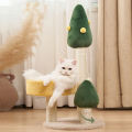 New design fashion triple platform cat house climbing frame flannel plush Christmas cat tree tower toy with pad