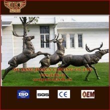 Quyang jinkun carving bronze sculpture of a deer