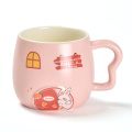 Keramik 3D Red Mushroom kaffemugg med lock