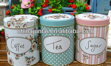 cofee tin can sugar tin can tea tin can