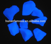 Blue color glow in the dark crushed stone