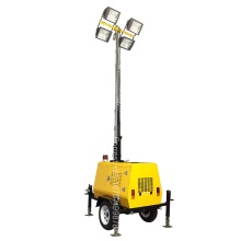 Custom 8m Hydraulic Mast Diesel Generator with Metal Halide Lamp Light Tower for Factory Sale