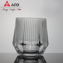 ATO Wholesale Premium Classical Vertical Stripes Glass Coffee Mug Glass Tea Cup