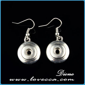 latest fashion round button snap button earring