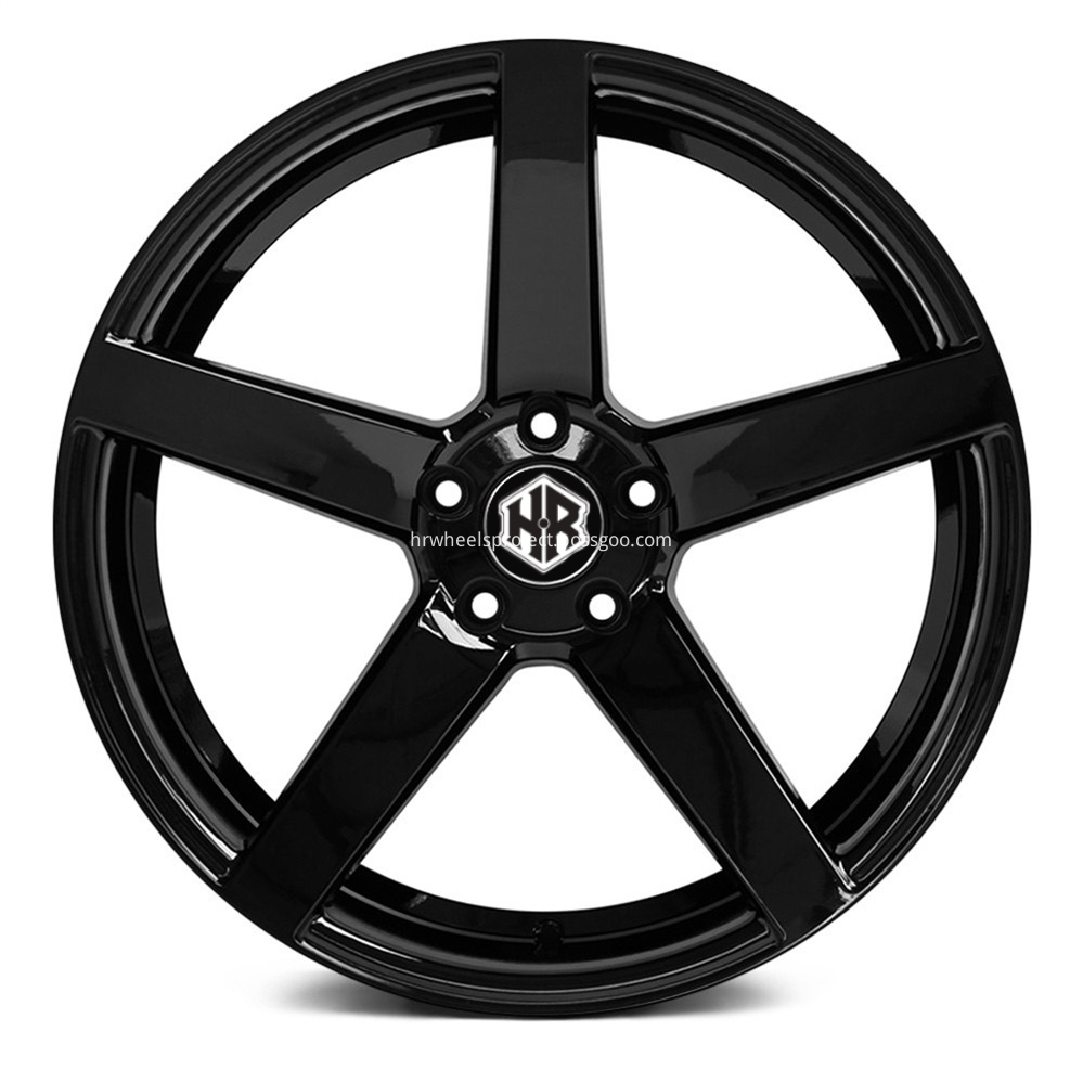 H R Tech Wheels Hr014 Gloss Black Front