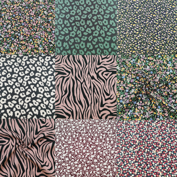 T chiffon printed fabric for dress and garmen