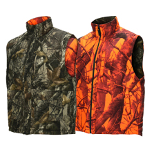 Reversible Insulated Hunting Vest: Camo Orange Blaze Realtree