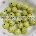 Big Sale Yellow Plastic Acrylic Crack Ball Beads For Earring