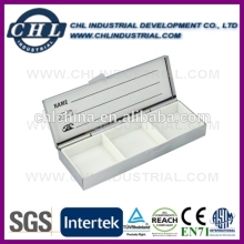 Portable pocket one day metal pill case
