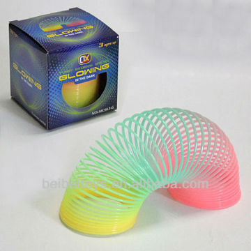 6.3cm Luminous Slinky Spring,Magic spring,Rainbow spring, Glow in the Dark