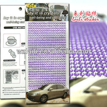 wholesale crysal car sticker,shining square stones