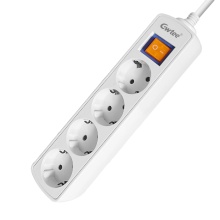 European 4 Gang Extension Socket with Unified Switch Power Strip