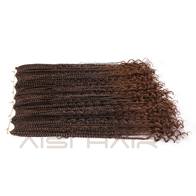 Aisi Hair Goddess Faux Locs Crochet Braids Hair Extensions Synthetic Brown Color Faux Locs Braids Hairpieces For Black Women