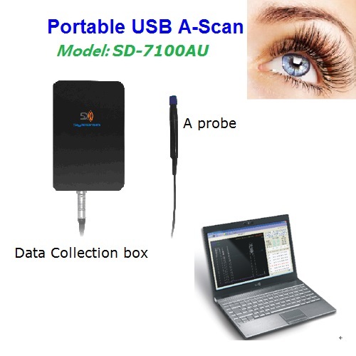 Draagbare USB een Scan Ophthalmic Ultrasound, oogheelkundige apparatuur (SD-7100AU)