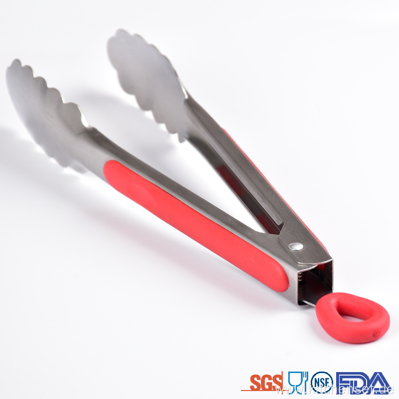 Stainless steel BBQ frying Grilling tools food tongs