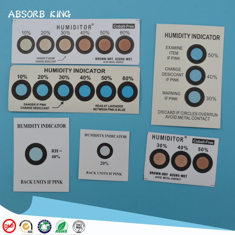 1dot 3 dots 6 dots cobalt-free hic humidity indicator cards