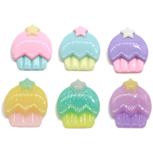 Multi Color Cupcake Resin Cabochon Simulatie Voedsel Miniatuur Decoratie Voor Handgemaakte Ambachtelijke Decoratieve Kralen Slime Filler