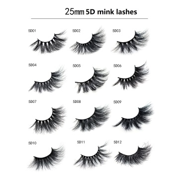 5 pairs 100% Real Mink Eyelashes 3D