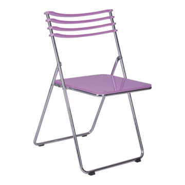 Acrylic Folding Chair in Steel